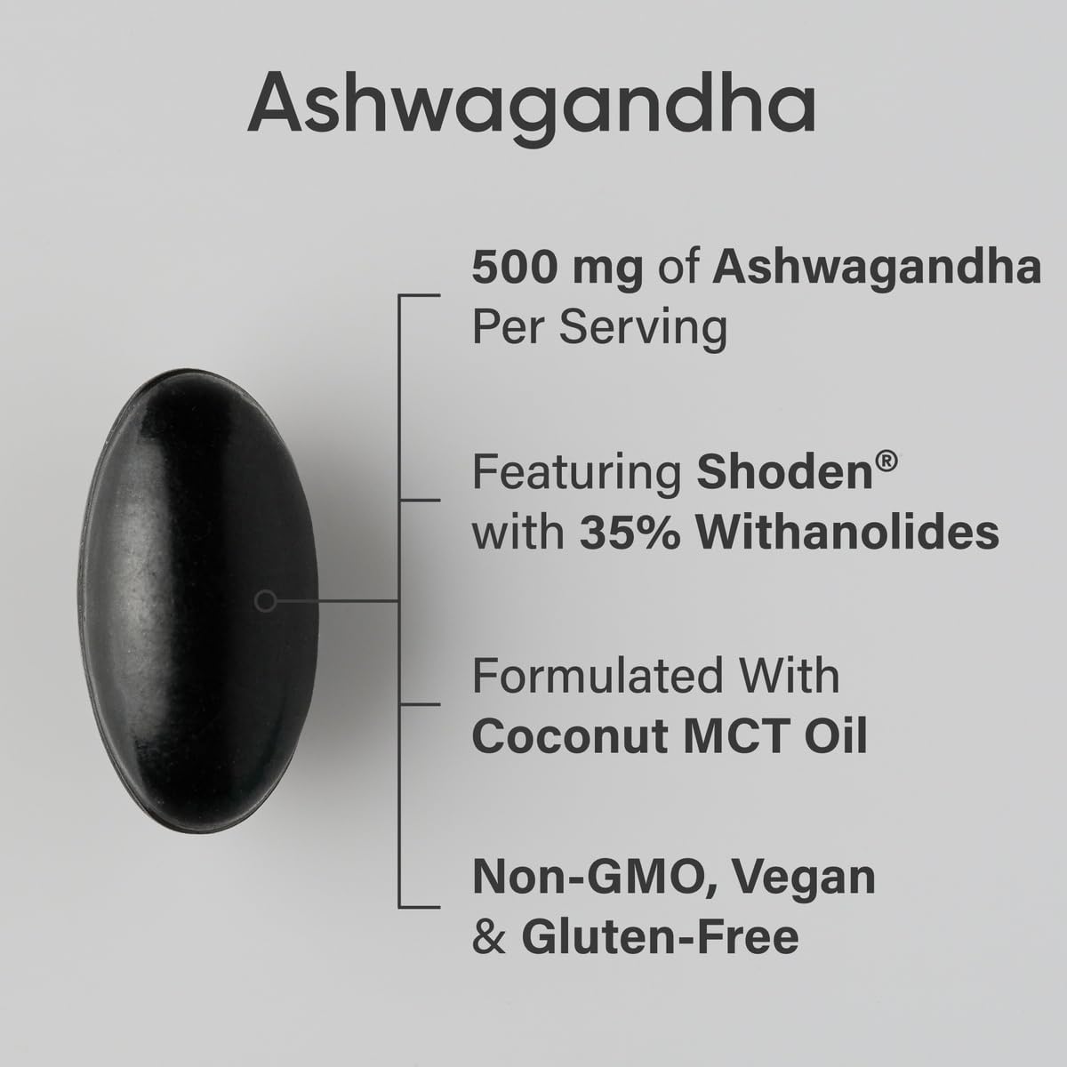 Sports Research® Ashwagandha Softgels with Coconut MCT Oil – 60 Count
